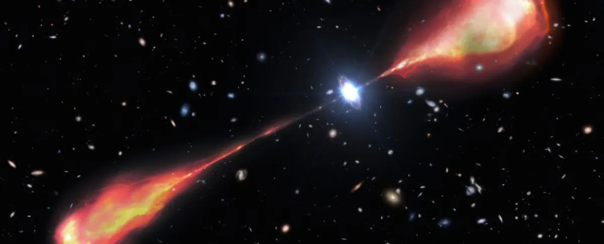 Astronomers Discover Record-Breaking Supermassive Black Hole Jets from Early Universe