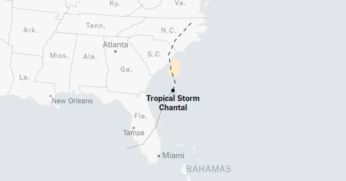 Chantal Threatens Carolinas with Heavy Rain and Flash Flooding