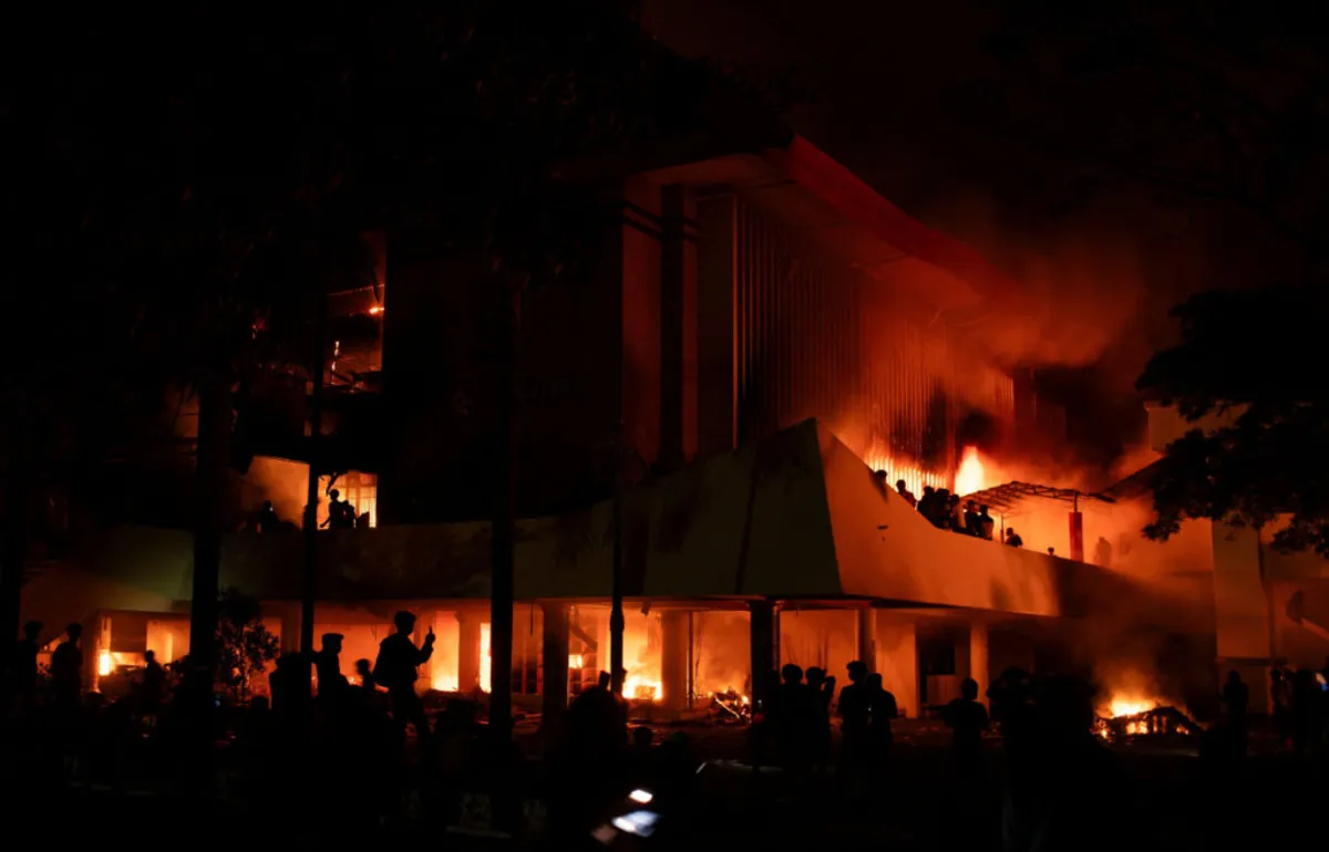 Chaos Erupts in Indonesia: Protests Turn Deadly as Parliament Building Burns