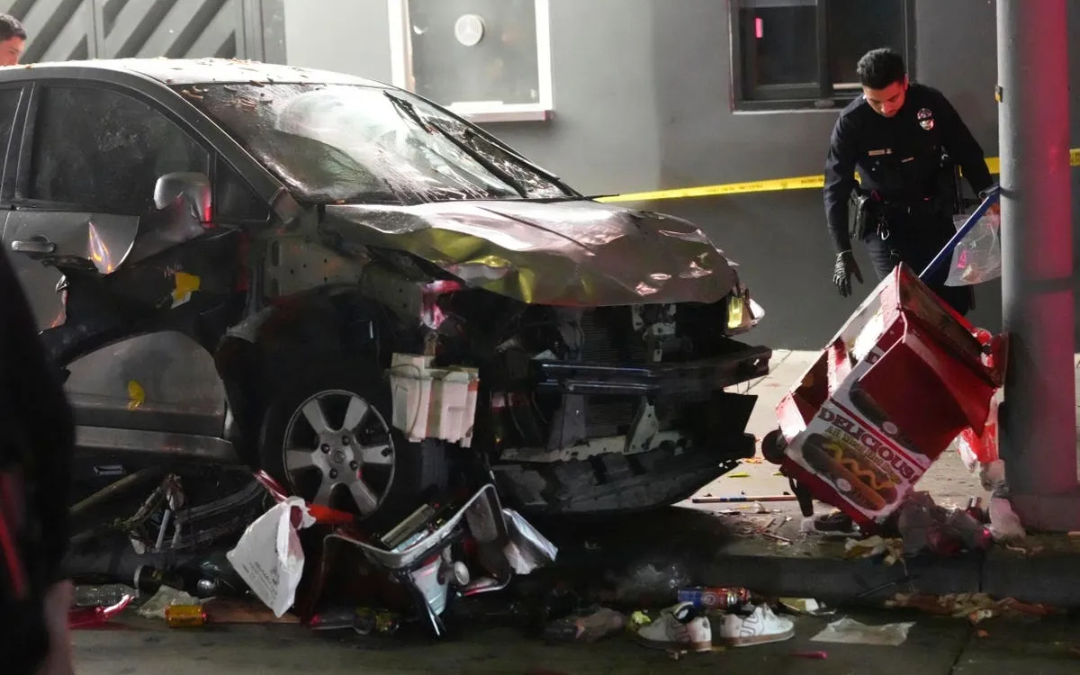 Chaos in Los Angeles: Car Plows into Crowd Leaving 30 Injured
