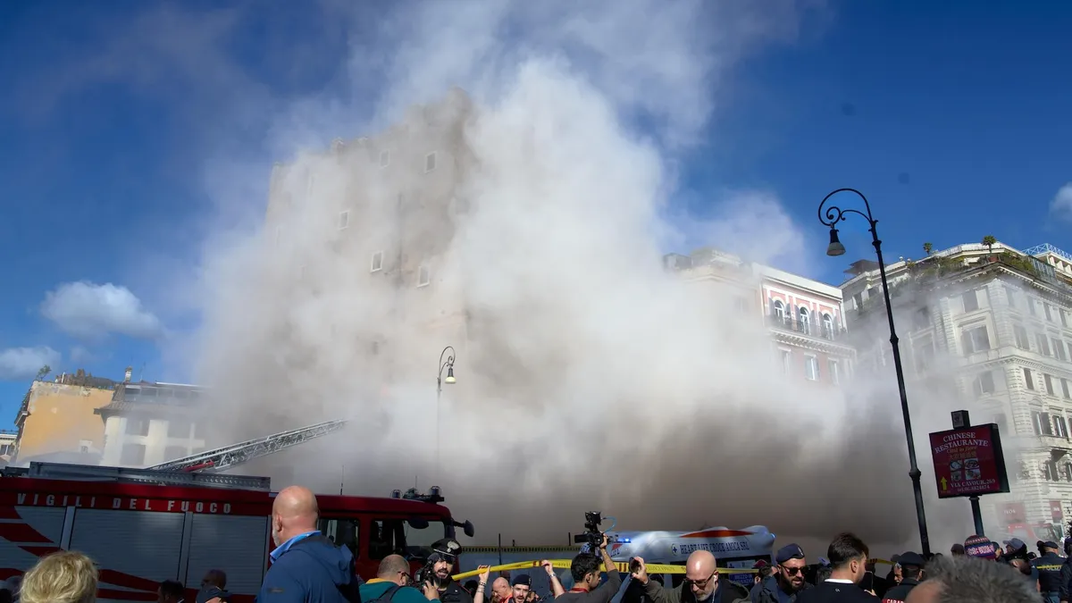 Dramatic Rescue Underway as Medieval Tower Collapses in Rome
