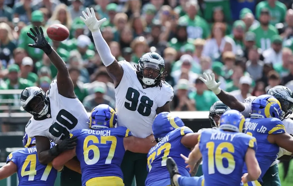 Eagles' Jalen Carter and Jordan Davis Dominate Rams with Blocked Kicks