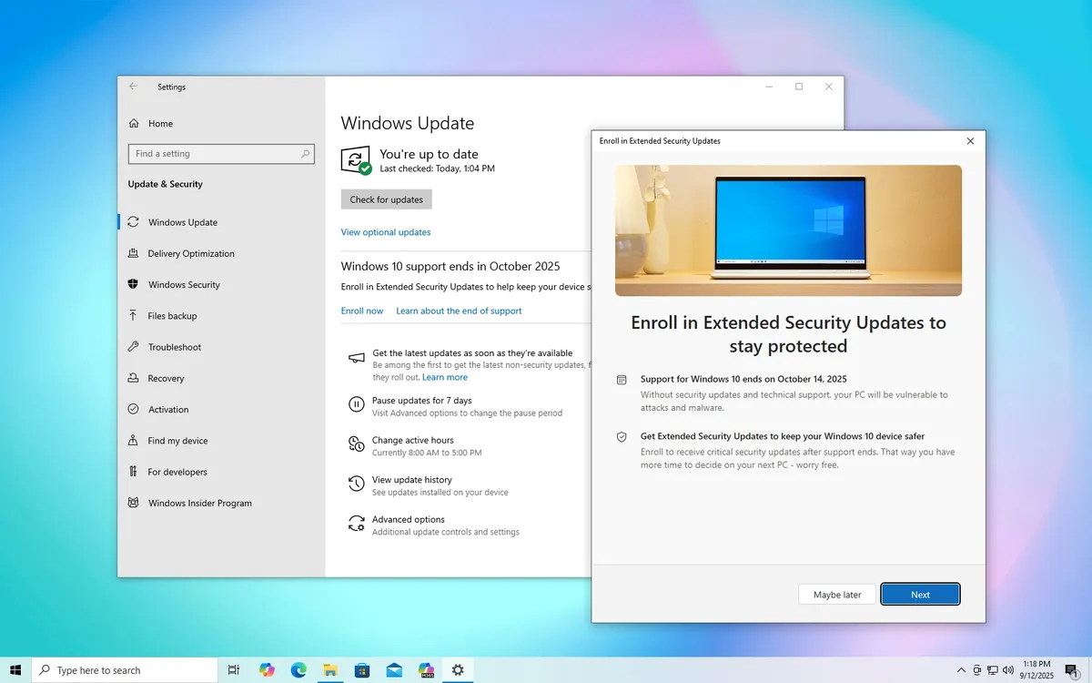 Ensure Your Windows 10 Stays Secure: Sign Up for Extended Security Updates Before It's Too Late!