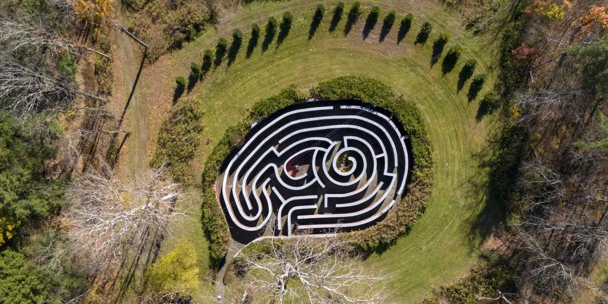 Explore a $10 Million Estate with a Stunning Outdoor Stone Maze in the Catskills