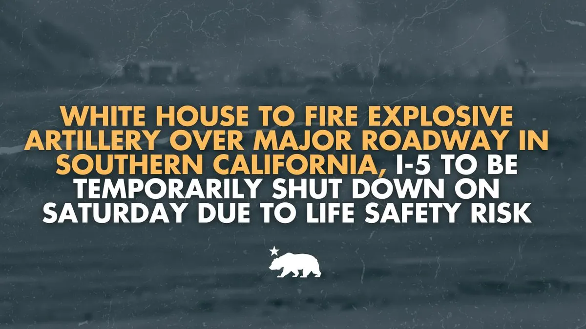 Governor Newsom Slams Live Fire Demonstration Over I-5: A Call for Public Safety