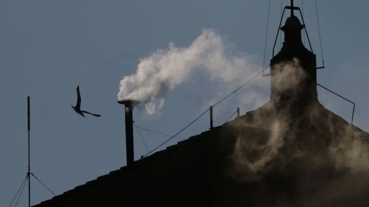 Historic Moment: White Smoke Signals New Pope Elected at Sistine Chapel