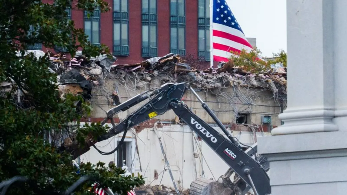 Historic Preservationists Urge Pause on White House East Wing Demolition