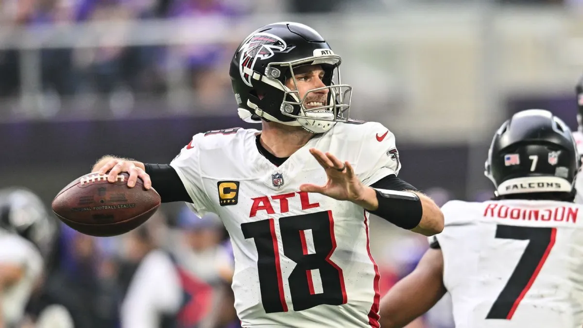 Kirk Cousins Set to Start for Falcons Against Dolphins Amid Penix Injury