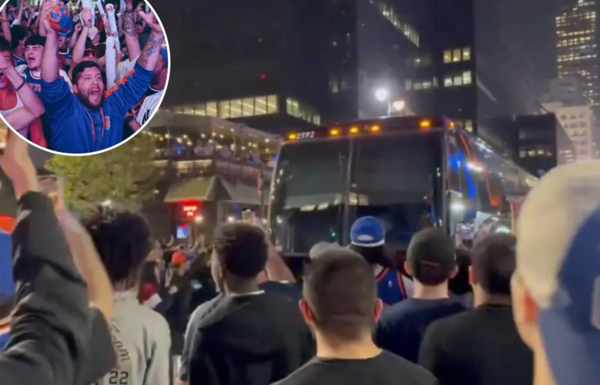 Knicks Fans Celebrate Epic Upset Over Celtics Outside Madison Square Garden