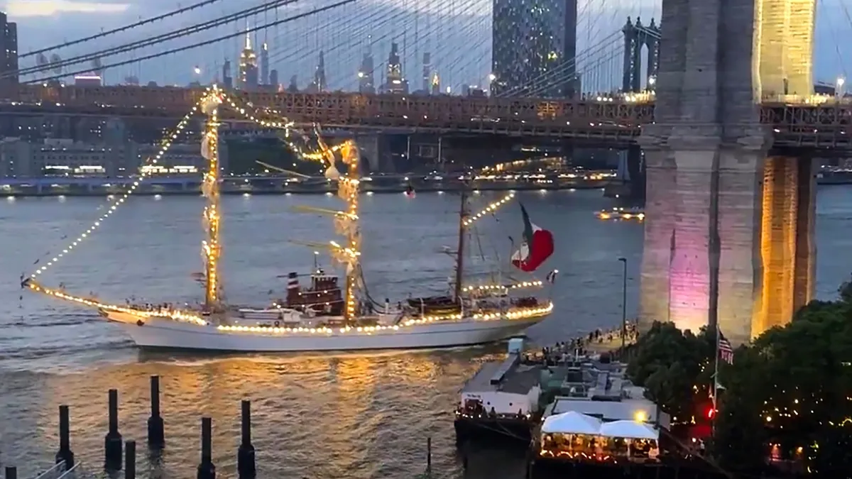 Mexican Navy Sailboat Crashes into Brooklyn Bridge: 19 Injured in Dramatic Incident