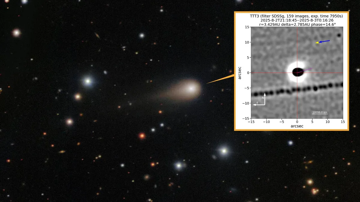 Mysterious Interstellar Comet 3I/ATLAS Spits Out Enormous Jet of Gas and Dust