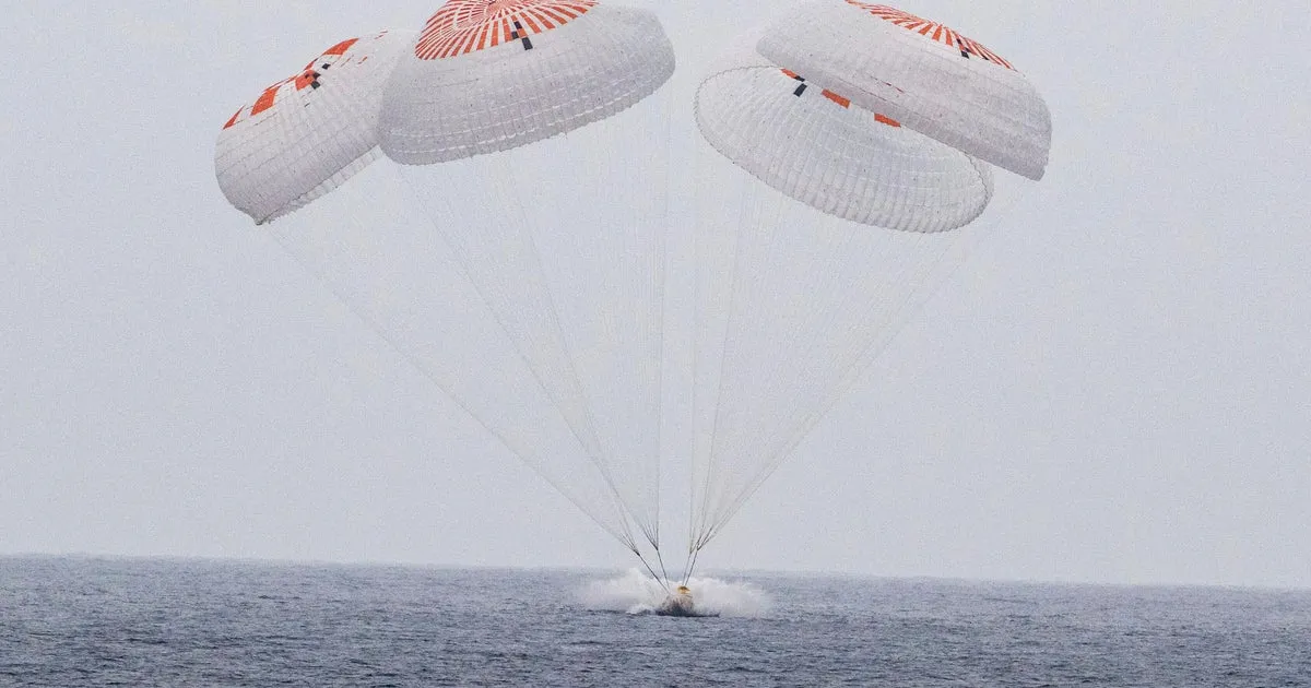 NASA Astronauts Make Historic Splashdown in Pacific After 5-Month Space Mission