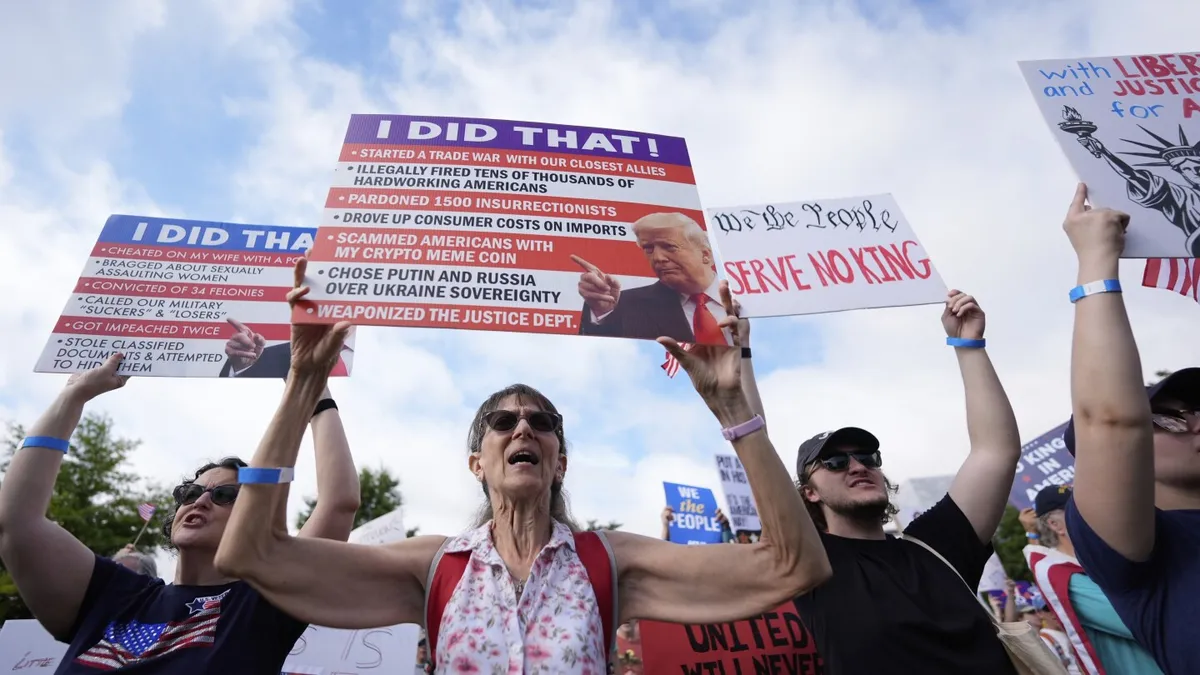 Nationwide 'No Kings' Protests Erupt Against Trump