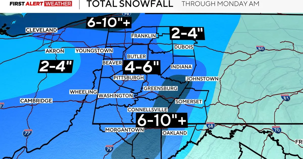 Pittsburgh Prepares for Major Winter Storm: Heavy Snow and Freezing Temperatures Ahead