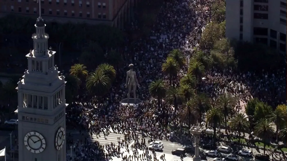 Pro-Trump Counter-Protesters Clash at Bay Area 'No Kings' Rally