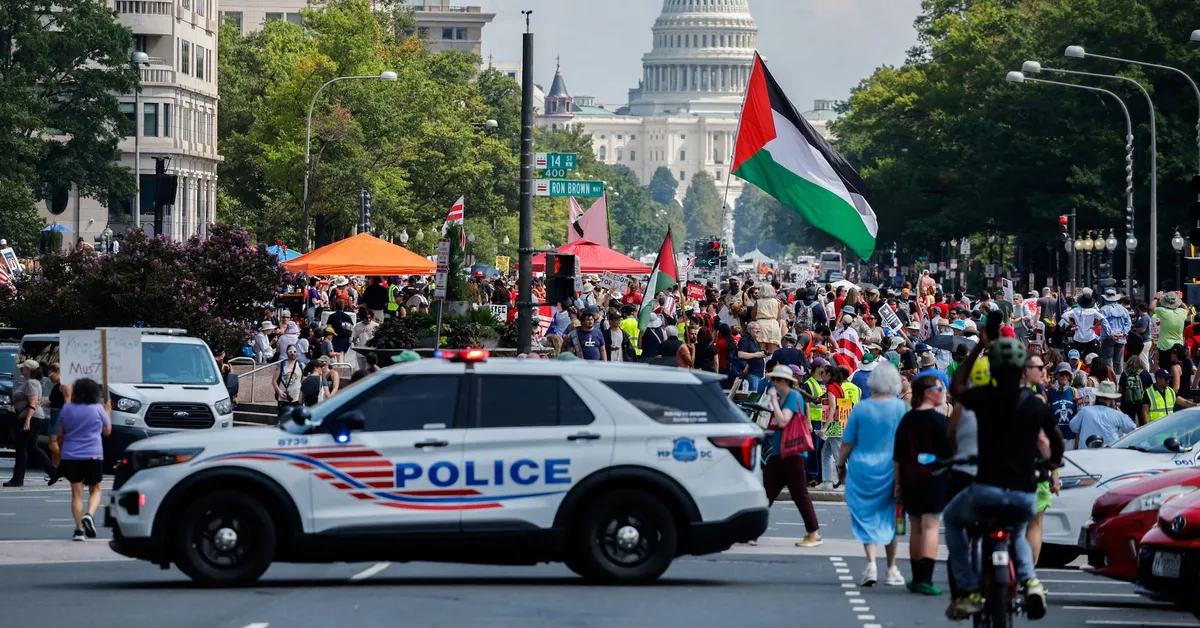 Protesters Rally in D.C. Against Trump's National Guard Deployment