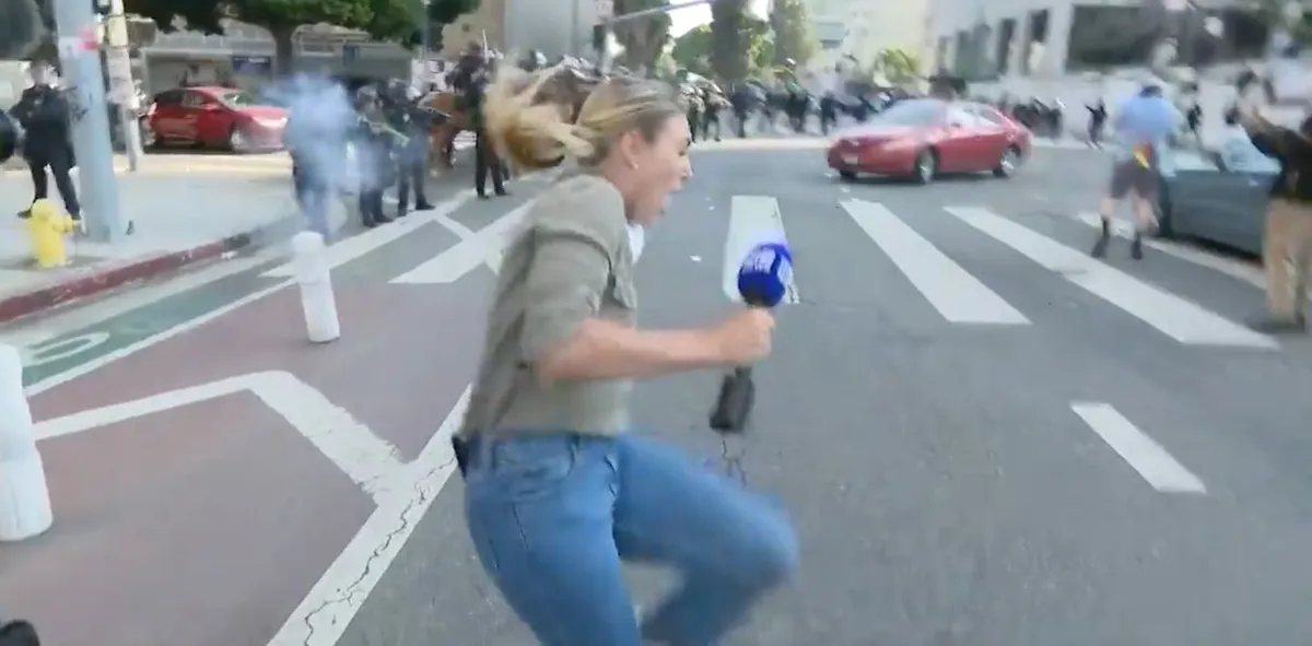 Shocking Footage: LAPD Fires Rubber Bullet at Reporter During Protests