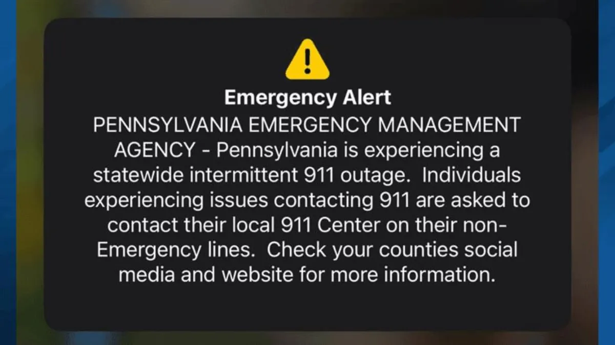 Statewide 911 Outage in Pennsylvania: What You Need to Know