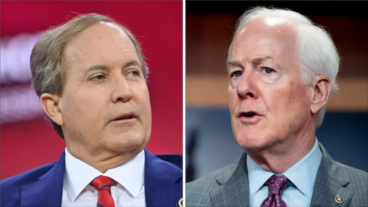 Texas Political Showdown: Paxton vs. Cornyn in High-Stakes Redistricting Battle