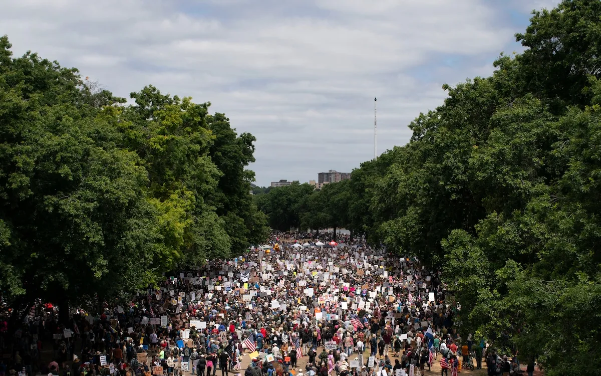 Thousands Rally in Oregon to Protest Trump Administration on President's Birthday