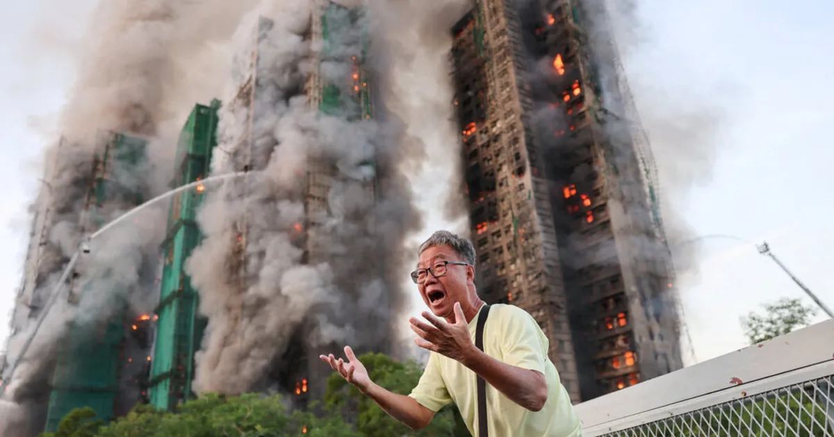 Tragic Blaze in Hong Kong: Three High-Rise Towers Catch Fire