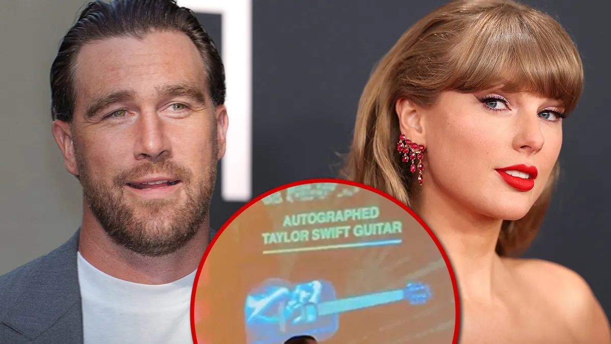 Travis Kelce Laughs Off Missed Chance for Autographed Taylor Swift Guitar