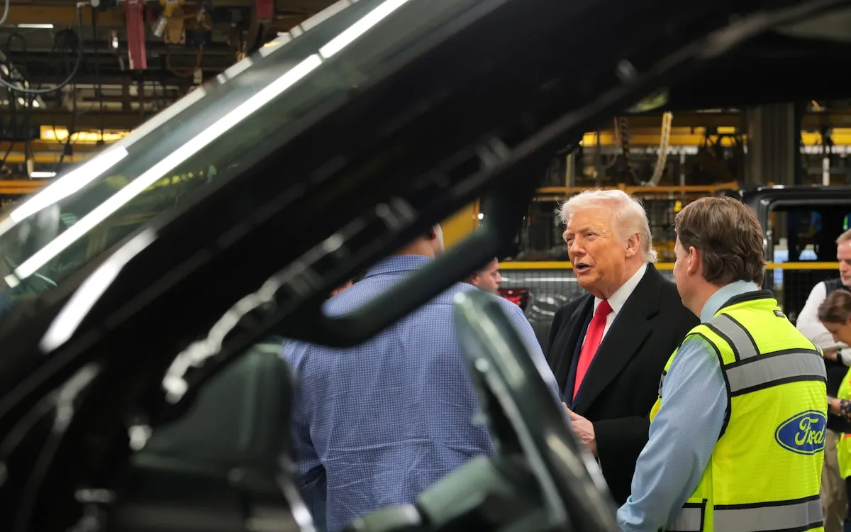Trump's Controversial Gesture: A Heated Moment at the Ford Plant