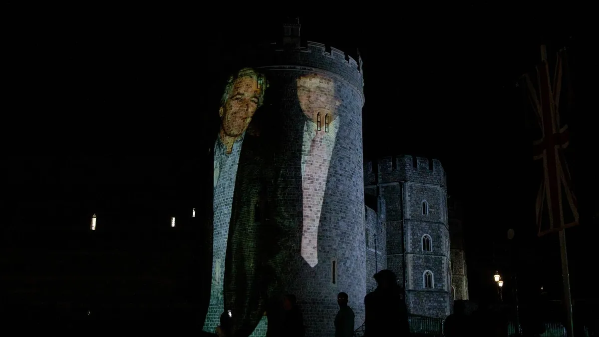Trump's Controversial Visit: Protesters Project Epstein Images onto Windsor Castle