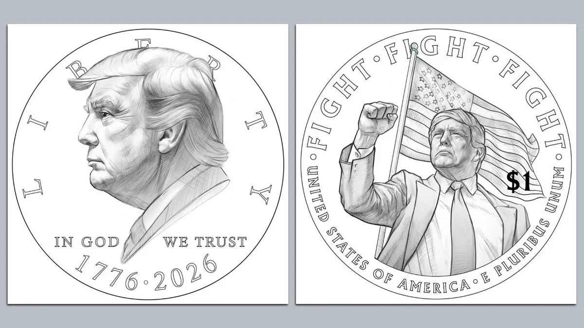 U.S. Plans $1 Coin Featuring Trump for 250th Anniversary of Independence