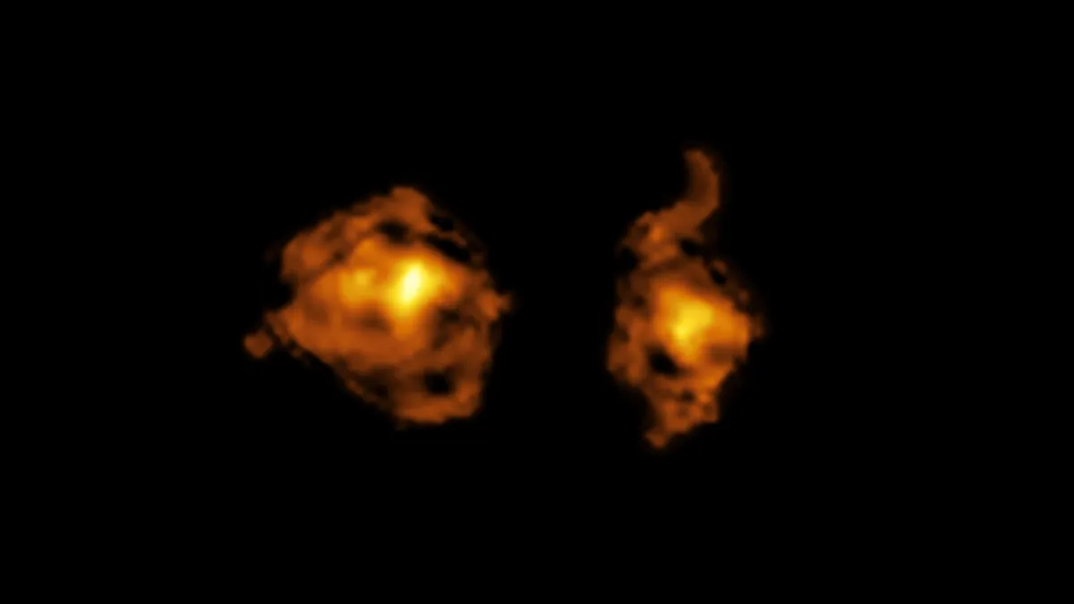 Witness a Cosmic Joust: Two Galaxies Collide in Stunning Detail
