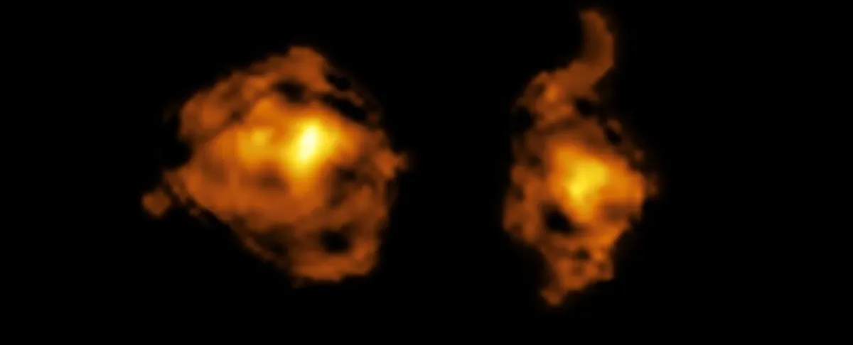 Witness the Cosmic Joust: A Galaxy Collision Like No Other