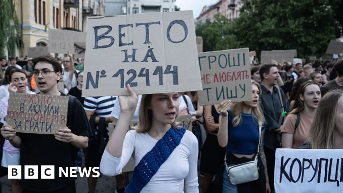 Zelensky's Controversial Anti-Corruption Law Sparks Nationwide Protests in Ukraine